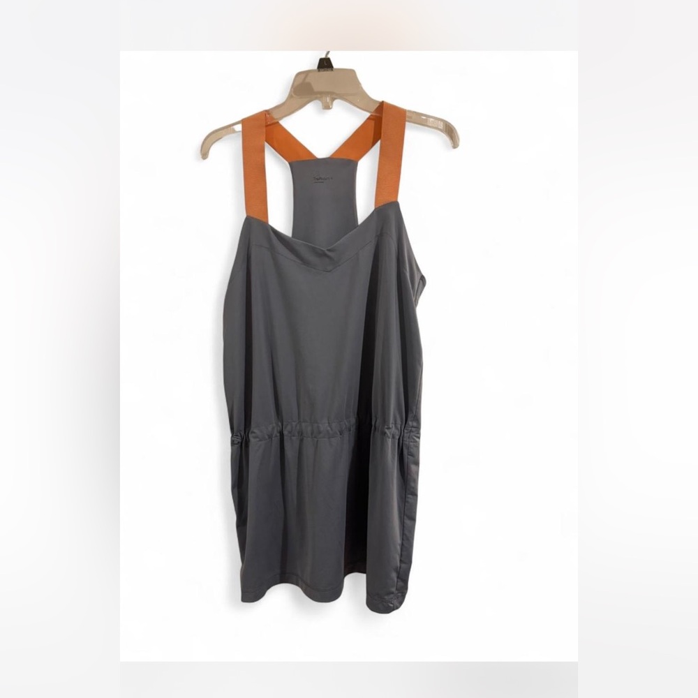 Gap Body Fit sz S Gray Dress with peach Straps - Picture 2 of 15